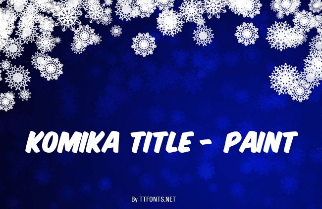 Komika Title - Paint example